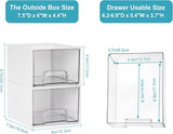 Vtopmart 4 Pack Small Clear Stackable Storage Drawers,Acrylic Bathroom Makeup Organizer,Plastic Storage Bins For Vanity, Undersink, Kitchen Cabinets, Pantry, Home Organization - Homesidy.com