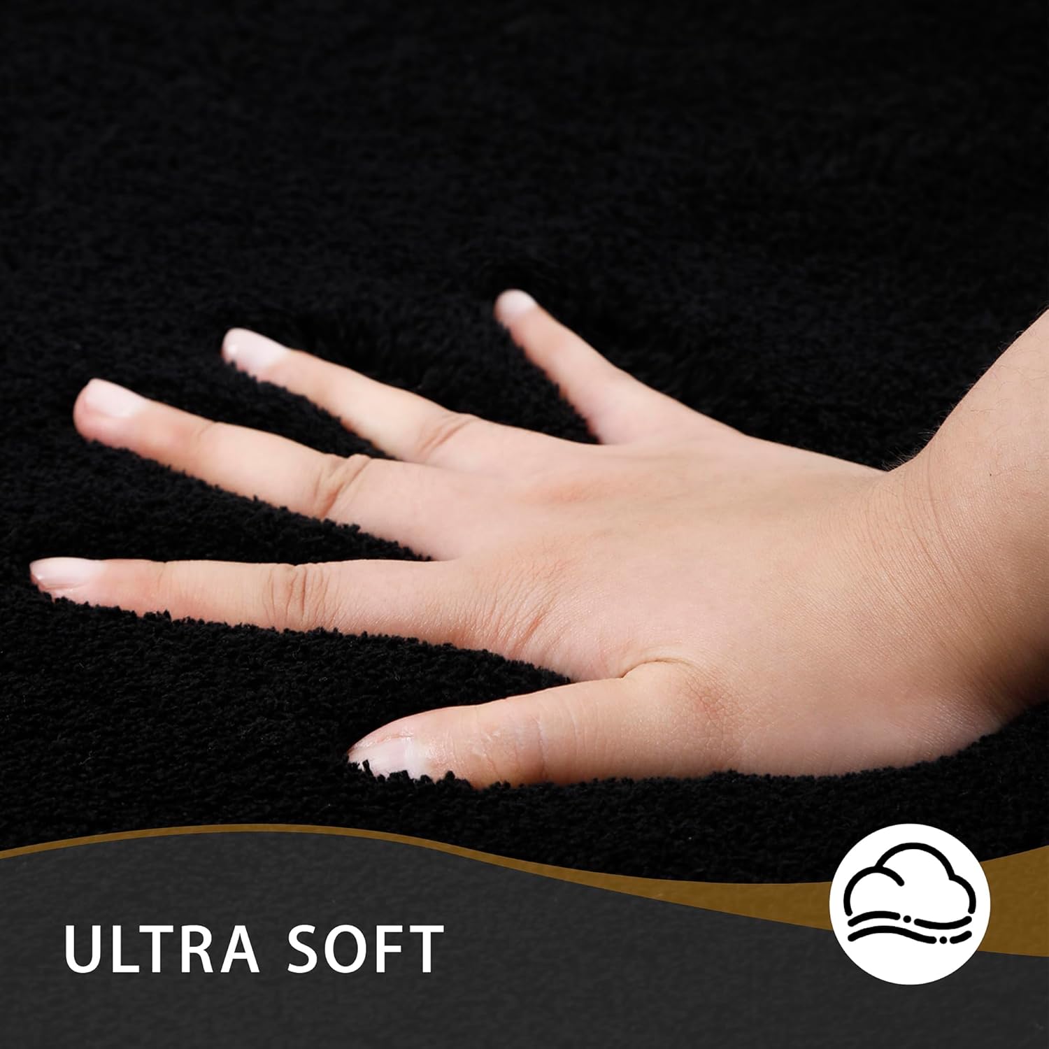 MINIDEAR Bathroom Rugs 24x17 Light Grey - Thick Elastic Foam Bath Mat, Ultra Soft &amp; Plush Fluffy, Non - Slip, Quick Dry, Absorbent Washable Floor Microfiber Mat for Tub, Home Decor Accessories - Homesidy.com