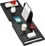 Bathtub Tray Caddy - Bath Tray - Bath Tub Tray Caddy - Bamboo Bath Table Tray for Tub - Expandable Size, Fits Most Tubs - Homesidy.com