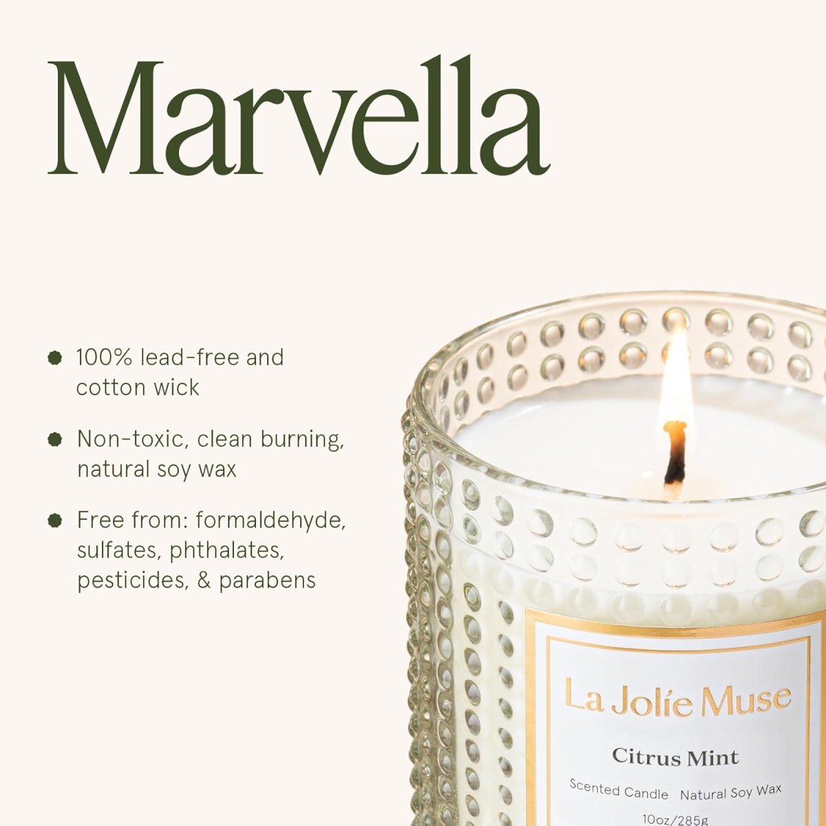 LA JOLIE MUSE Christmas Candle | Ruby Berry Bliss | Mandarin Cranberry &amp; Plum | 10 oz Festive Candle | 55 Hours Clean Burn | Gift for Women &amp; Family - Homesidy.com