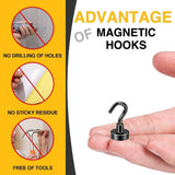 DIYMAG Magnetic Hooks, 30lbs Magnet Hook 2025 Cruise Cabin Ship Essentials Heavy Duty Strong Magnets Refrigerator Fridge Hanging for Classroom Beach Vacation Kitchen Grills Home 20 Pack (Silver) - Homesidy.com