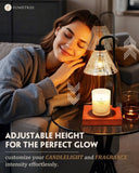 Modern Candle Warmer Lamp with Timer, Dimmable Candle Lamp Warmer, Men Women Christmas Birthday Gifts, Black Candle Warmer, Adjustable Candle Light Warmer, Cozy Living Room Bedroom Home Decor - Homesidy.com