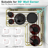 YASONIC Corner Adhesive Shower Caddy, with Soap Holder and 12 Hooks, Rustproof Stainless Steel Bathroom Organizer, No Drilling Wall Mounted Rack, Black, 3 - Pack - Homesidy.com
