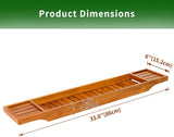 VaeFae Teak Bathtub Tray, Wooden Bath Caddy for Bathtub, Bath Tub Wood Table for Tub - Homesidy.com