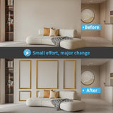 Art3d Pre - Cut Wall Molding Set of 6 pcs, Ready - to - Assemble Wainscoting Panels for Interior Wall Décor Living Room Bedroom Accent Wall - Installed with Glue, 3 Top 3 Bottom - Homesidy.com