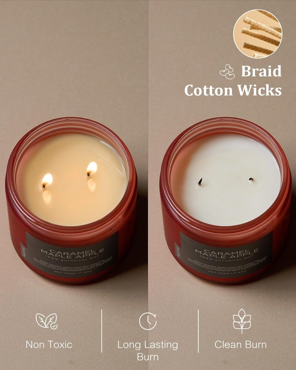 M&amp;SENSE Ode to Winter Soy Candles Strong Scented, 2 Wick Jar Candle 19.4oz 110 Hour Long Lasting, Lavender Sandalwood Organic Natural Aromatherapy Candle Gifts Bedroom Bathroom Home Decor - Homesidy.com