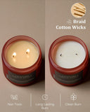 M&amp;SENSE Ode to Winter Soy Candles Strong Scented, 2 Wick Jar Candle 19.4oz 110 Hour Long Lasting, Lavender Sandalwood Organic Natural Aromatherapy Candle Gifts Bedroom Bathroom Home Decor - Homesidy.com
