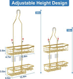 Joqixon Upgraded Extended Length Shower Organizer with Hooks, Rustproof Shampoo Soap Holder, Large Hanging Bathroom Caddy - Homesidy.com