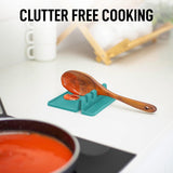 Zulay Kitchen Spoon Rest for Multiple Utensils High Heat - Resistant Silicone Drip Pad, BPA - Free Spoon Holder for Stove Top, Kitchen Gadget Holder for Ladles, Tongs, Cooking Spatula - Makes Great Gift - Homesidy.com