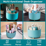 fanado 360° Rotate Makeup Brush Holder Organizer, Makeup Organizers Countertop, Makeup organization and Skincare Storage for Vanity, Desktop, Bathroom (White) - Homesidy.com