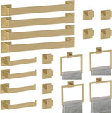5 - Pieces Matte Black Bathroom Hardware Accessories Set, SUS304 Stainless Steel Bath Towel Bar Set, Towel Racks for Bathroom Wall Mounted. - Homesidy.com