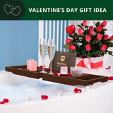 ROYAL CRAFT WOOD Bathtub Tray Caddy for Tub, Bamboo Bath Shelf, Premium Foldable Wood Bath Table, Expandable Bathtub &amp; Bathroom Accessories, New Home Gifts for Mom, Housewarming, Anniversary, Wedding - Homesidy.com