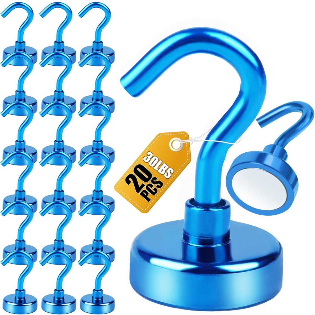 DIYMAG Magnetic Hooks, 30lbs Magnet Hook 2025 Cruise Cabin Ship Essentials Heavy Duty Strong Magnets Refrigerator Fridge Hanging for Classroom Beach Vacation Kitchen Grills Home 20 Pack (Silver) - Homesidy.com