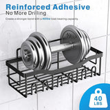 EUDELE 5 - Pack Rustproof Stainless Steel Shower Caddy Set– No Drill Adhesive Bathroom Organizer, Space - Saving Shower Shelves for Apartment Essentials, Bathroom/Kitchen Storage Home Decor - L Size - Homesidy.com