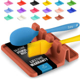 Zulay Kitchen Spoon Rest for Multiple Utensils High Heat - Resistant Silicone Drip Pad, BPA - Free Spoon Holder for Stove Top, Kitchen Gadget Holder for Ladles, Tongs, Cooking Spatula - Makes Great Gift - Homesidy.com