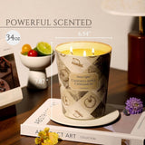 HomeLights Scented Candles for Women &amp; Men, 18oz Candle Jars Aromatherapy 4 - Wick Candle, Ideal for Rustic Modern Home Decor and Gifts, Blueberry Cheesecake - Homesidy.com