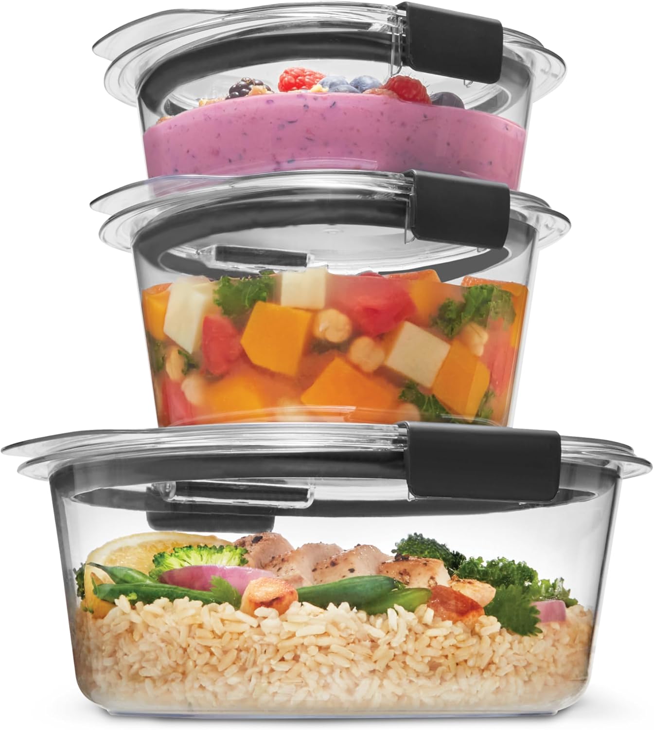 Rubbermaid Brilliance BPA - Free Airtight Food Storage Containers, 24 - Piece Set, Easy for Meal Prep, Lunch &amp; Leftovers - Homesidy.com