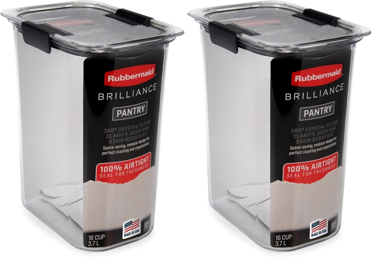 Rubbermaid Brilliance Pantry Airtight Food Storage Container, BPA - Free 7.8 Cup, Ideal for Brown Sugar - Efficient, Leak - Proof and Dishwasher - safe - Homesidy.com