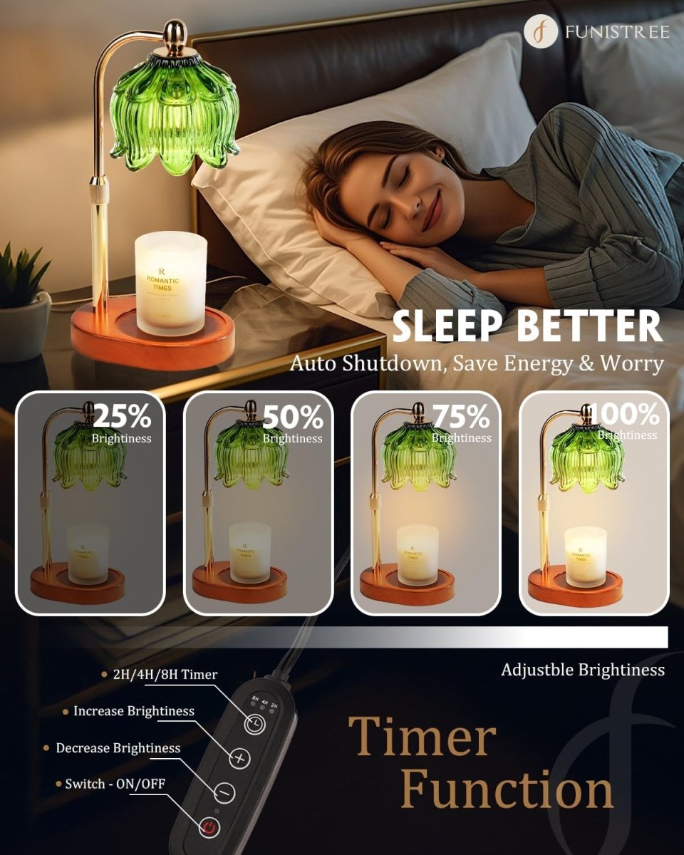 Modern Candle Warmer Lamp with Timer, Dimmable Candle Lamp Warmer, Men Women Christmas Birthday Gifts, Black Candle Warmer, Adjustable Candle Light Warmer, Cozy Living Room Bedroom Home Decor - Homesidy.com