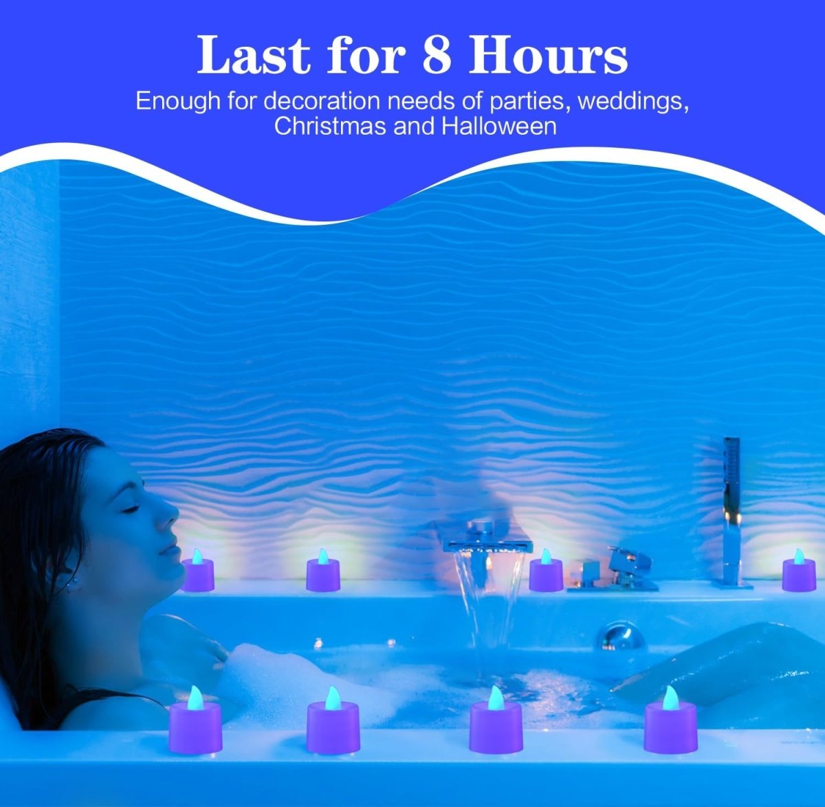 KOABY 25/50/100 Pack Flameless Votive Candles, Last 8H , Warm Yellow Light, No Timer or Flickering - Homesidy.com