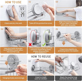 LEVERLOC Corner - adaptive Suction Cup Shower Caddies 2 Pack, Stainless Steel Rustproof Corner Shower Shelf, Large Capacity Removable Suction Cup Bathroom Organizer, Drill - Free Wall Mounted Basket, Gray - Homesidy.com