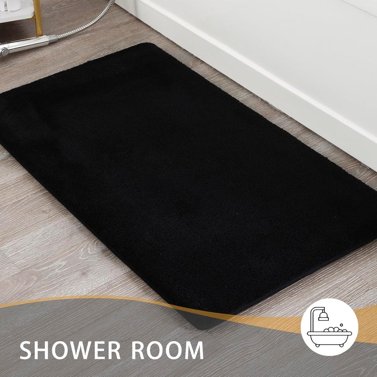 MINIDEAR Bathroom Rugs 24x17 Light Grey - Thick Elastic Foam Bath Mat, Ultra Soft &amp; Plush Fluffy, Non - Slip, Quick Dry, Absorbent Washable Floor Microfiber Mat for Tub, Home Decor Accessories - Homesidy.com