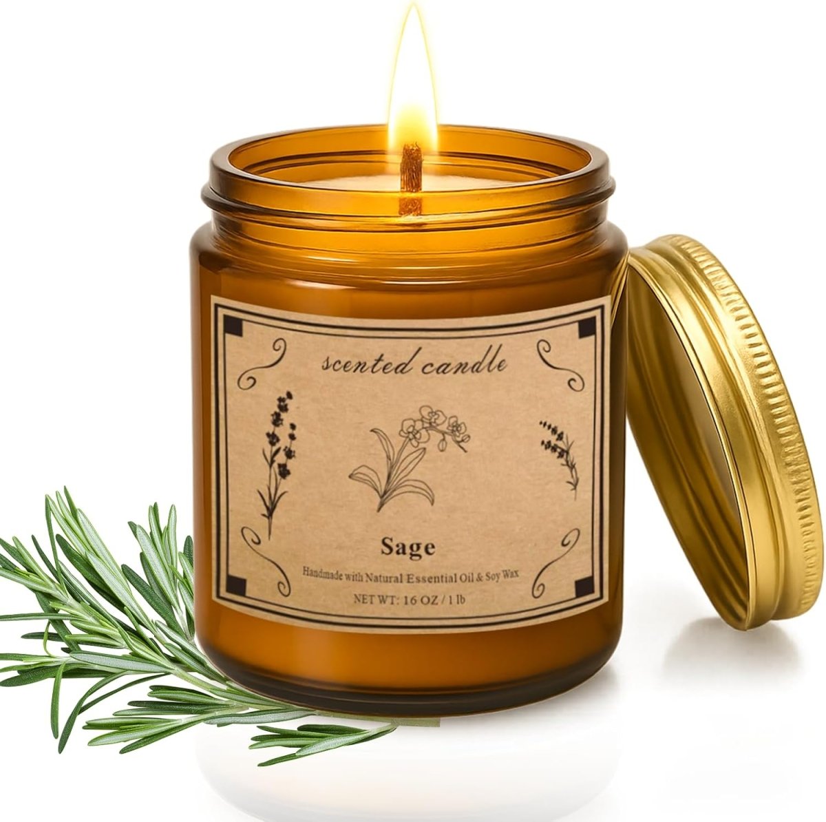 Candles for Home Scented, 16oz Large Soy Wax Lavender Scented Candle, 100 Hour Burn Time, Aromatherapy Candle, Ideal for Christmas, Anniversary, Birthday Gift - Homesidy.com