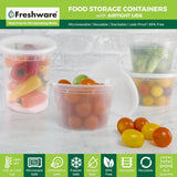 Freshware Food Storage Containers [24 Set] 32 oz Plastic Deli Containers with Lids, Slime, Soup, Meal Prep Containers | BPA Free | Stackable | Leakproof | Microwave/Dishwasher/Freezer Safe - Homesidy.com