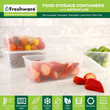 Freshware Food Storage Containers [36 Set] 16 oz Plastic Deli Containers with Lids, Slime, Soup, Meal Prep Containers | BPA Free | Stackable | Leakproof | Microwave/Dishwasher/Freezer Safe - Homesidy.com
