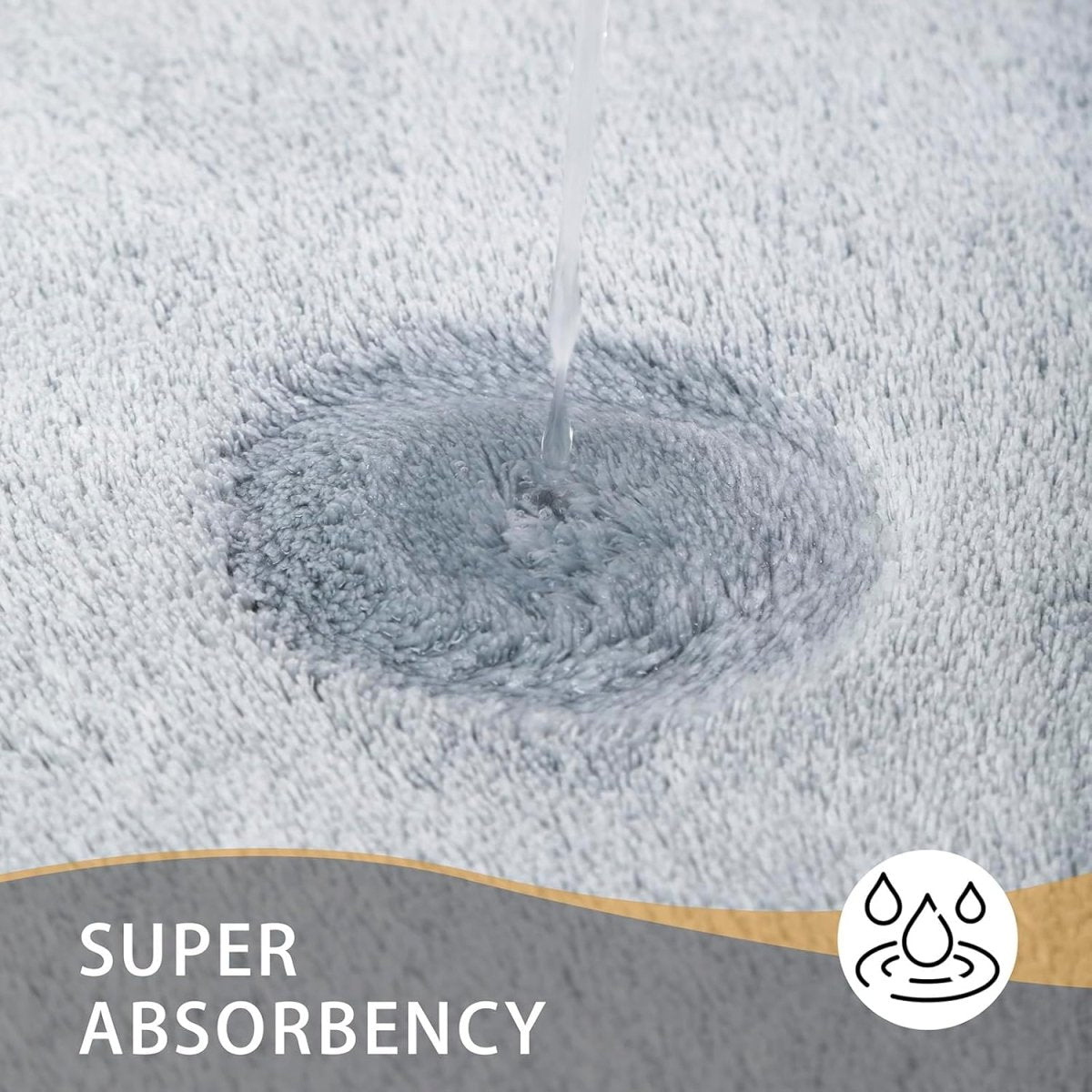 MINIDEAR Bathroom Rugs 24x17 Light Grey - Thick Elastic Foam Bath Mat, Ultra Soft &amp; Plush Fluffy, Non - Slip, Quick Dry, Absorbent Washable Floor Microfiber Mat for Tub, Home Decor Accessories - Homesidy.com