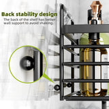 Shower Caddy, Adhesive Shower Organizer with Soap Dish and 4 Hooks, Rustproof Stainless Steel Shower Shelves, Wall Mounted No Drilling Storage Shelf Basket Accessories for Bathroom &amp; Kitchen - Homesidy.com