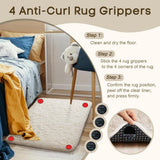 Ophanie Area Rugs for Living Room Bedroom, Upgrade Non - Slip Fluffy Soft Grey Shag Carpet, Indoor Floor Gray 4x6 Fuzzy Shaggy Living Room Plush Rug for Kids Home Dorm Decor Aesthetic - Homesidy.com
