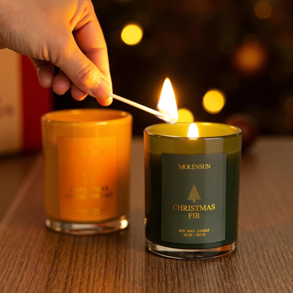 Balsam Cedar Candle, 10oz Soy Scented Candle for Home, Christmas Birthday &amp; Holiday Gifts for Women &amp; Men, Long Lasting 50 Hour Clean Non - Toxic Burn, Elegant Winter &amp; Christmas Festive Home Decor - Homesidy.com
