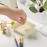 Mecaikru Ceramic Trinket Dish, Ring Tray, Decorative Jewelry Dish for Earrings Necklaces Watch Keys, for Women, White Green - Homesidy.com