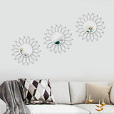 3 Pack Metal Mirrors for Wall Sunburst Wall Mirrors Home Décor Decorative Hanging Wall Art for Living Room Bedroom Entryway (Gold, Flower Sunburst) - Homesidy.com