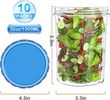 Freezer Storage Containers, [6 Pack - 16 Oz] Airtight Plastic Food Storage Containers with Twist Top Lids, Soup, Meal Prep Containers | BPA Free | Stackable | Leakproof | Microwave/Dishwasher Safe - Homesidy.com