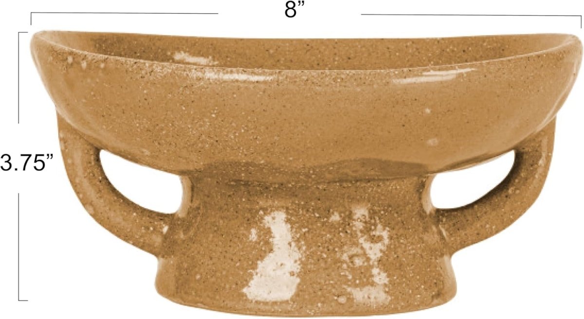 Creative Co - Op Stoneware Bowl w Reactive Glaze, White - Homesidy.com