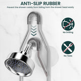 Shower Caddy Hanging Adjustable Shower Caddy, Rustproof Shower Organizer Extended Length Shower Caddy Over Shower Head with Hooks Soap Holder, Large Capacity Anti - Swing Bathroom Organizer, Black - Homesidy.com