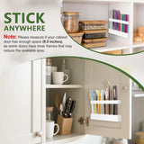 Malldii 9.5” Large Acrylic Straw Holder for Cabinet Door - Reusable Tumbler Straw Organizer Storage, Small Kitchen Accessories Container, Ultra Sticky Cupboard Door Mounted (Transparent) - Homesidy.com