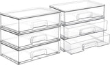 Vtopmart 12.1W Clear Stackable Storage Drawers,2 Pack Acrylic Plastic Organizers Bins for Makeup Palettes, Cosmetics, and Beauty Supplies,Ideal for Vanity, Bathroom,Cabinet,Desk Organization - Homesidy.com