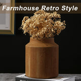 Rustic Vases for Home Decor. Ceramic Vase for Dining Table Decor. Terracotta Decorative Vase 6.1IN. ZSHLXM - Homesidy.com