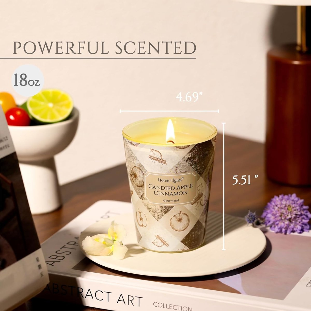 HomeLights Scented Candles for Women &amp; Men, 18oz Candle Jars Aromatherapy 4 - Wick Candle, Ideal for Rustic Modern Home Decor and Gifts, Blueberry Cheesecake - Homesidy.com