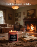 M&amp;SENSE Ode to Winter Soy Candles Strong Scented, 2 Wick Jar Candle 19.4oz 110 Hour Long Lasting, Lavender Sandalwood Organic Natural Aromatherapy Candle Gifts Bedroom Bathroom Home Decor - Homesidy.com