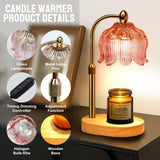 GEEZO Fragrance Candle Warmer Lamp，Electric Candle Warmer with Timer &amp; Dimmer，Mom Christmas Birthday Gifts for Women, House Warming Gifts New Home Bedroom Decor - Homesidy.com