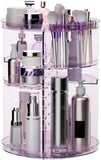 Rotating Makeup Organizer, DIY 8 Adjustable Layers Spinning Skincare Organizer, Cosmetic Display Case with Brush Holder Perfume Tray, Multi - Function Storage Carousel for Vanity Bathroom Countertop - Homesidy.com
