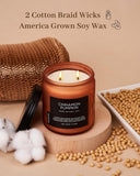 M&amp;SENSE Ode to Winter Soy Candles Strong Scented, 2 Wick Jar Candle 19.4oz 110 Hour Long Lasting, Lavender Sandalwood Organic Natural Aromatherapy Candle Gifts Bedroom Bathroom Home Decor - Homesidy.com