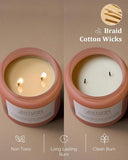 M&amp;SENSE Ode to Winter Soy Candles Strong Scented, 2 Wick Jar Candle 19.4oz 110 Hour Long Lasting, Lavender Sandalwood Organic Natural Aromatherapy Candle Gifts Bedroom Bathroom Home Decor - Homesidy.com