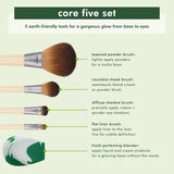 EcoTools Makeup Brush Set for Eyeshadow, Foundation, Blush, and Concealer with Bonus Storage Case, Start the Day Beautifully, Travel Friendly, 6 Piece Set - Homesidy.com