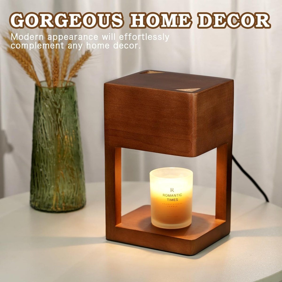 Modern Candle Warmer Lamp with Timer, Dimmable Candle Lamp Warmer, Men Women Christmas Birthday Gifts, Black Candle Warmer, Adjustable Candle Light Warmer, Cozy Living Room Bedroom Home Decor - Homesidy.com