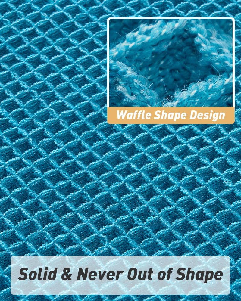 AMOAMI Upgraded Waffle Bath Mat, Super Absorbent Non Slip Bath Mats for Bathroom Floor, Machine Washable Bathroom Rugs with Tassels, Rubber Backed Bathroom Mats, Ultra Soft, 18&34; x 30&34;, Brown - Homesidy.com